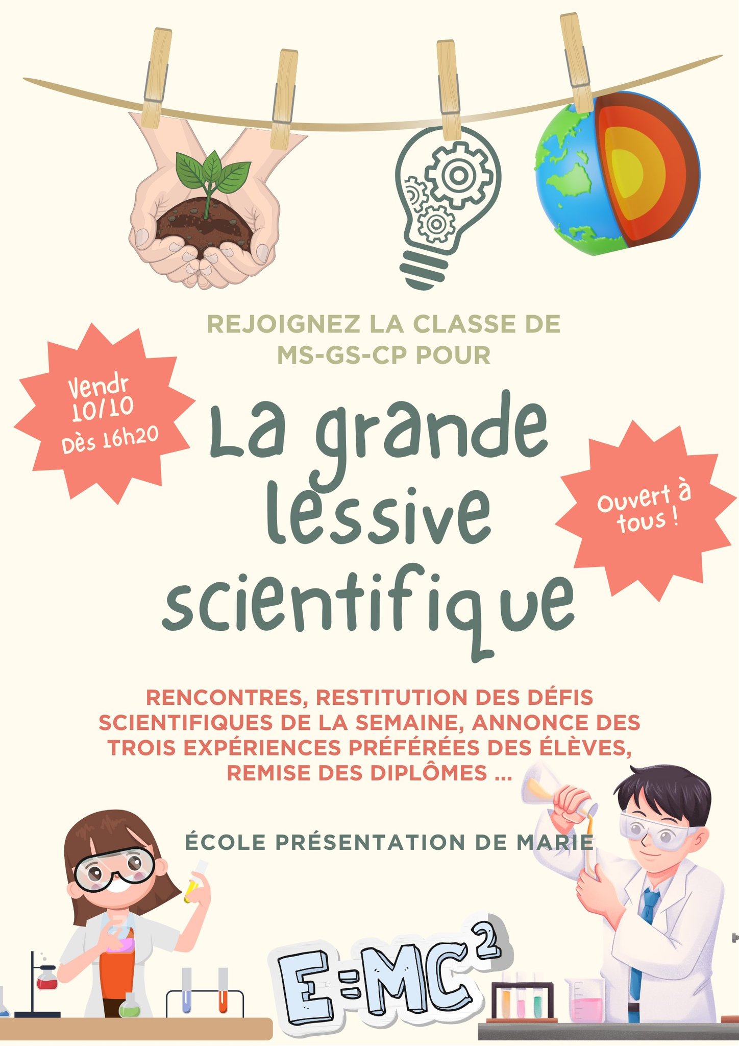 C&rsquo;est la semaine des sciences à la Présentation de Marie !